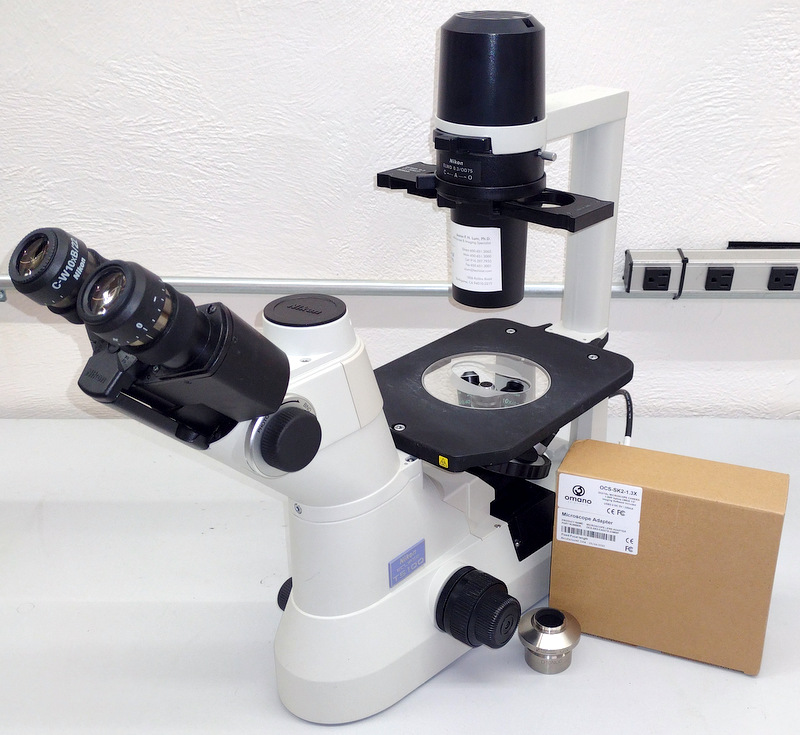 Eclipse TS100 Inverted Phase Contrast Microscope - Trino w/ Camera & LED Light Source